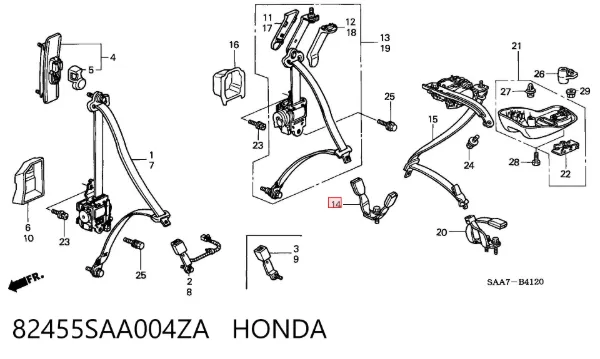  82455SAA004ZA Honda