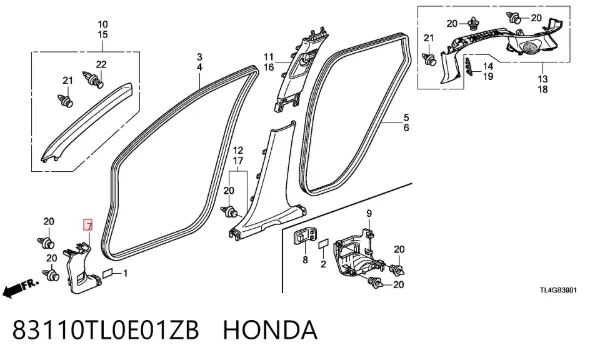 83110TL0E01ZB Honda