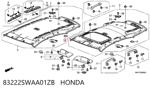  83222SWAA01ZB Honda