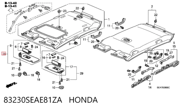  83230SEAE81ZA Honda