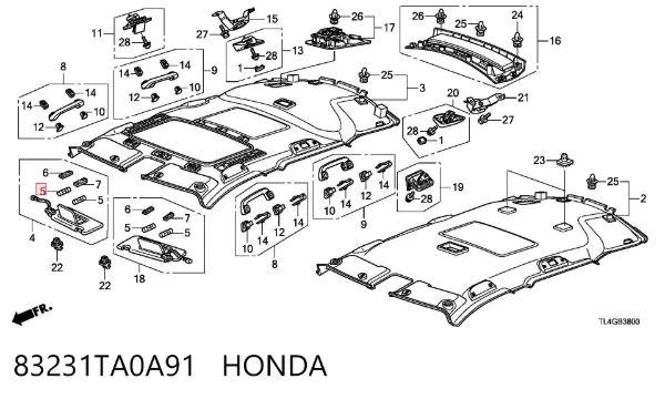  83231TA0A91 Honda
