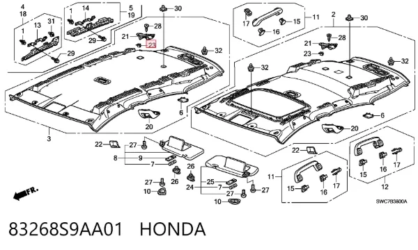  83268S9AA01 Honda