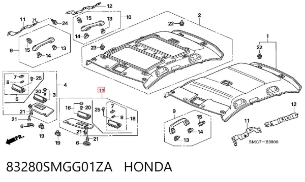  83280SMGG01ZA Honda