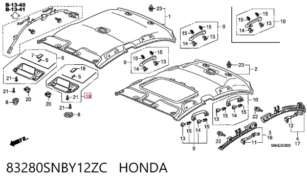  83280SNBY12ZC Honda