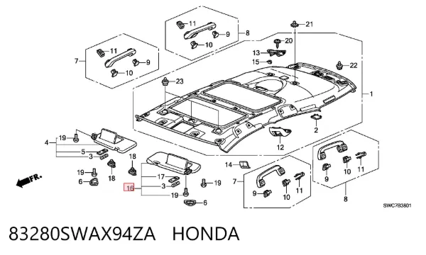  83280SWAX94ZA Honda