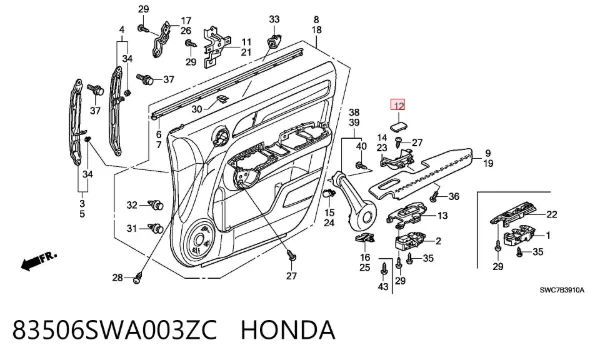  83506SWA003ZC Honda