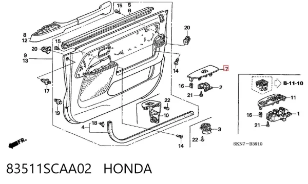  83511SCAA02 Honda