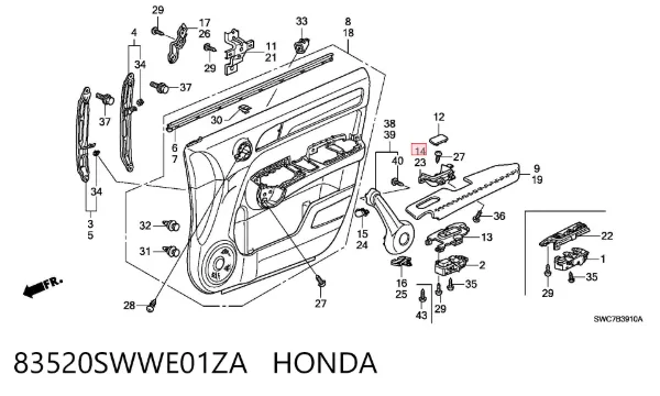  83520SWWE01ZA Honda