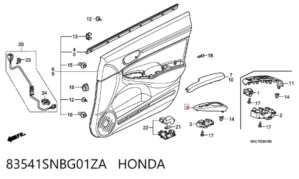  83541SNBG01ZA Honda