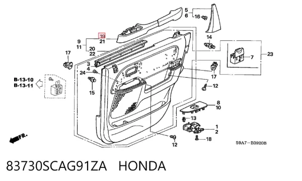  83730SCAG91ZA Honda