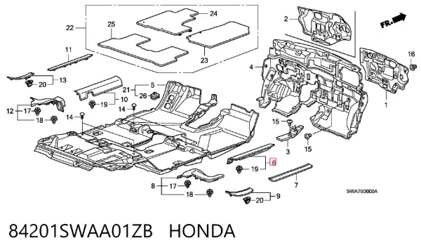  84201SWAA01ZB Honda