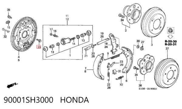  90001SH3000 Honda
