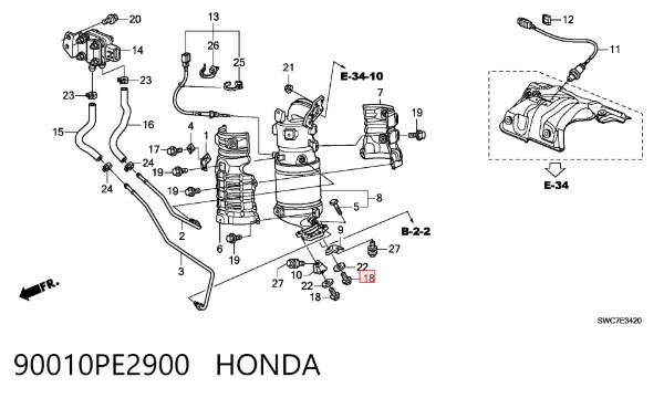  90010PE2900 Honda