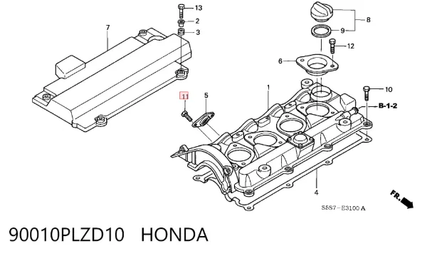  90010PLZD10 Honda