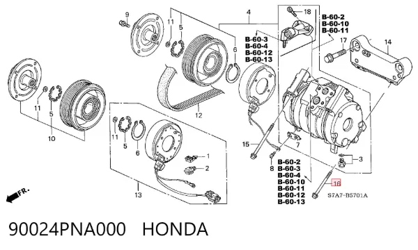  90024PNA000 Honda