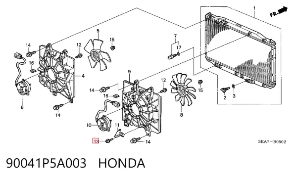  90041P5A003 Honda