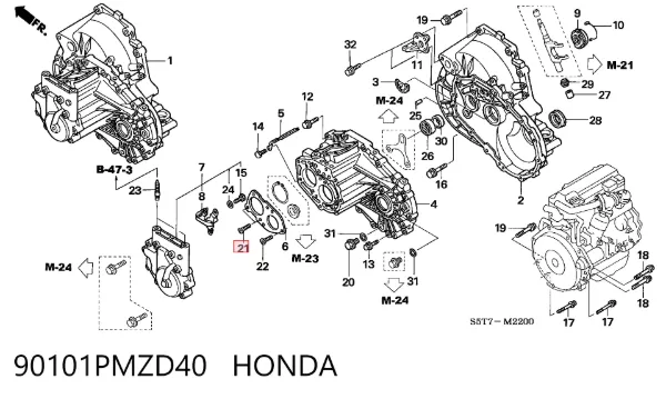  90101PMZD40 Honda
