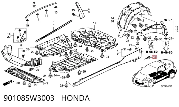  90108SW3003 Honda