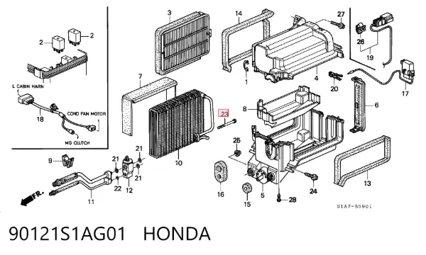  90121S1AG01 Honda