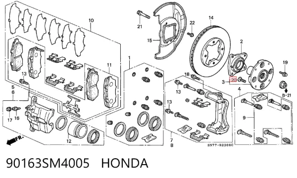  90163SM4005 Honda
