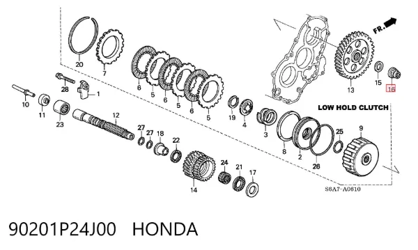  90201P24J00 Honda