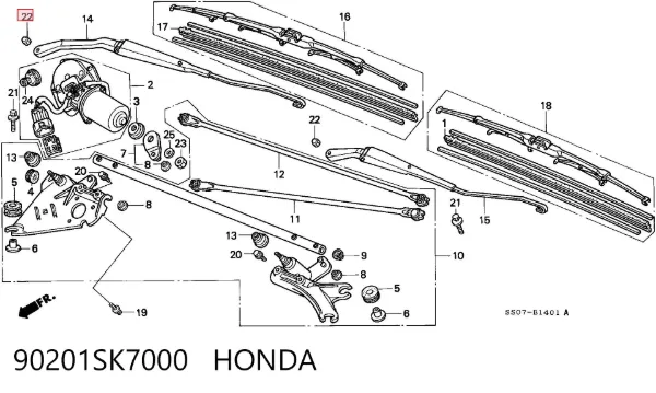  90201SK7000 Honda