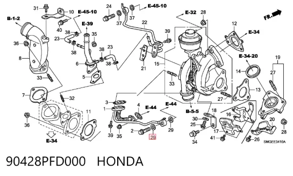 Прокладка пробки поддона двигателя 90428PFD000 Honda
