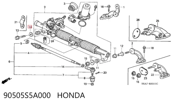  90505S5A000 Honda