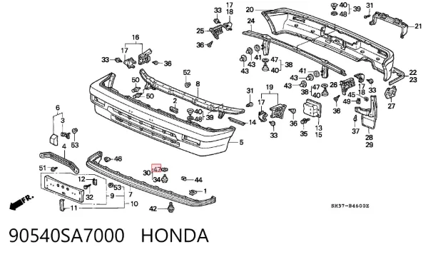  90540SA7000 Honda