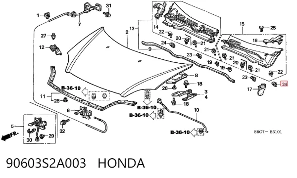 90603S2A003 Honda