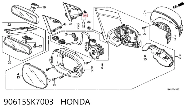 90615SK7003 Honda