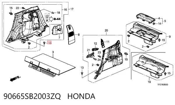  90665SB2003ZQ Honda
