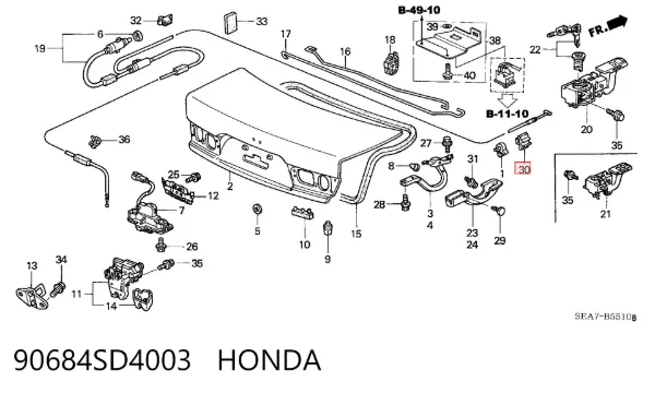  90684SD4003 Honda