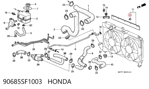  90685SF1003 Honda