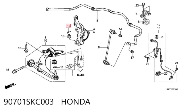  90701SKC003 Honda