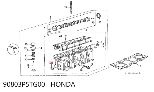  90803P5TG00 Honda