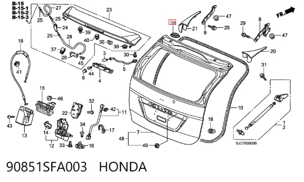  90851SFA003 Honda