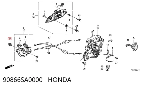  90866SA0000 Honda