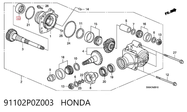  91102P0Z003 Honda