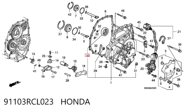  91103RCL023 Honda