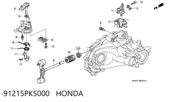 Сальник кулисы 91215PK5000 Honda