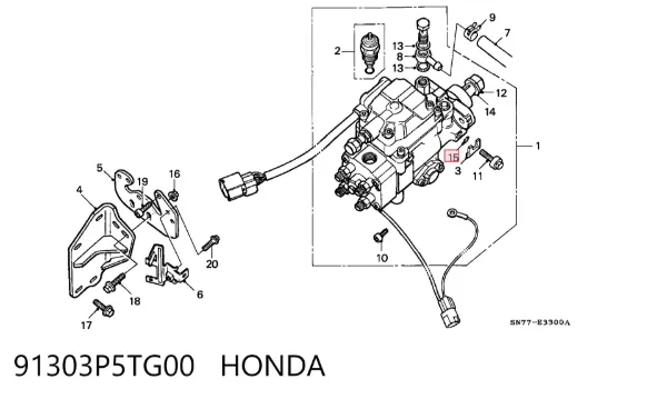 Уплотнительное кольцо, универсальное 91303P5TG00 Honda