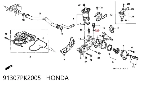  91307PK2005 Honda
