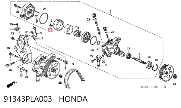  91343PLA003 Honda