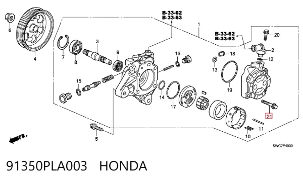  91350PLA003 Honda