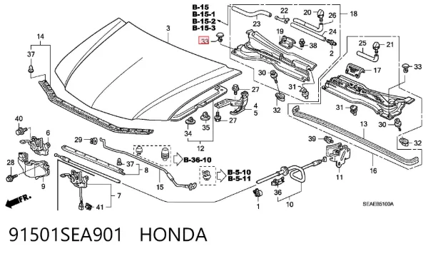 91501SEA901 Honda