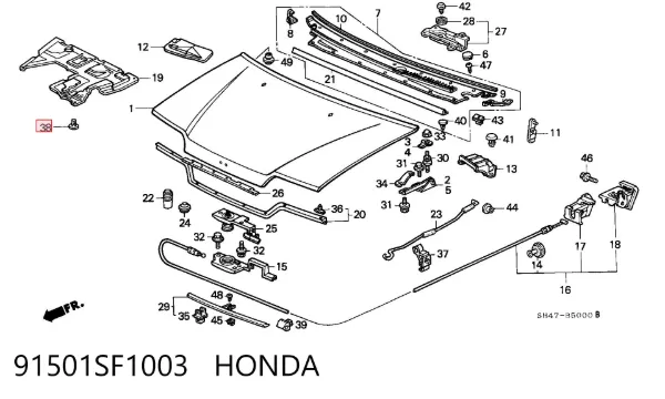  91501SF1003 Honda
