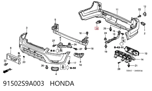  91502S9A003 Honda