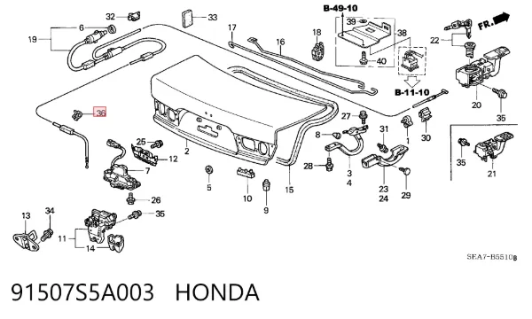  91507S5A003 Honda