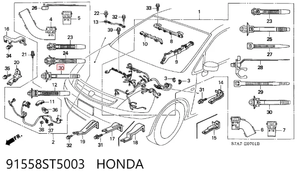  91558ST5003 Honda